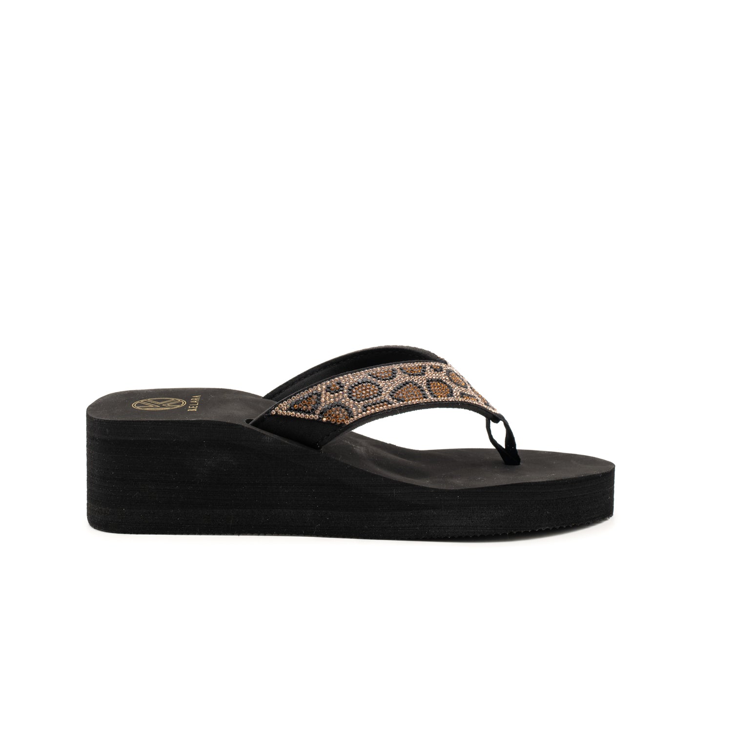 KENYA K62401 sandalias de cuña animal print de mujer Kelara